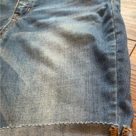 American Eagle Cut Off Jegging Shorts Sz 10 Mid Rise Rolled Cuff Repurposed - Picture 2 of 13